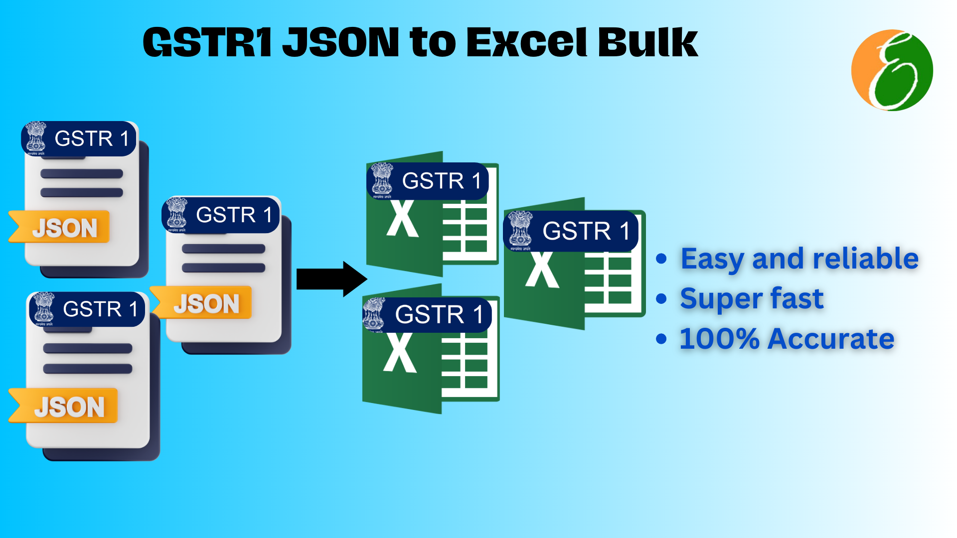 GSTR1 JSON to Excel Bulk