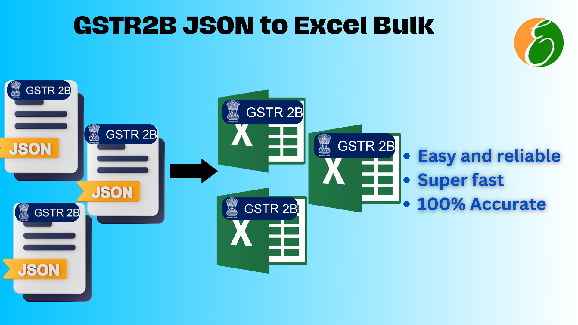 GSTR2B JSON to Excel Bulk